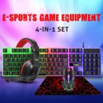 ⁦كيبورد سلكي + ماوس + سماعة + ماوس باد - T100 4IN1 RGB TESO⁩ - الصورة ⁦3⁩