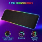 ⁦ماوس باد اسود با اضاءة ليد - Black mouse pad with LED lighting⁩ - الصورة ⁦8⁩