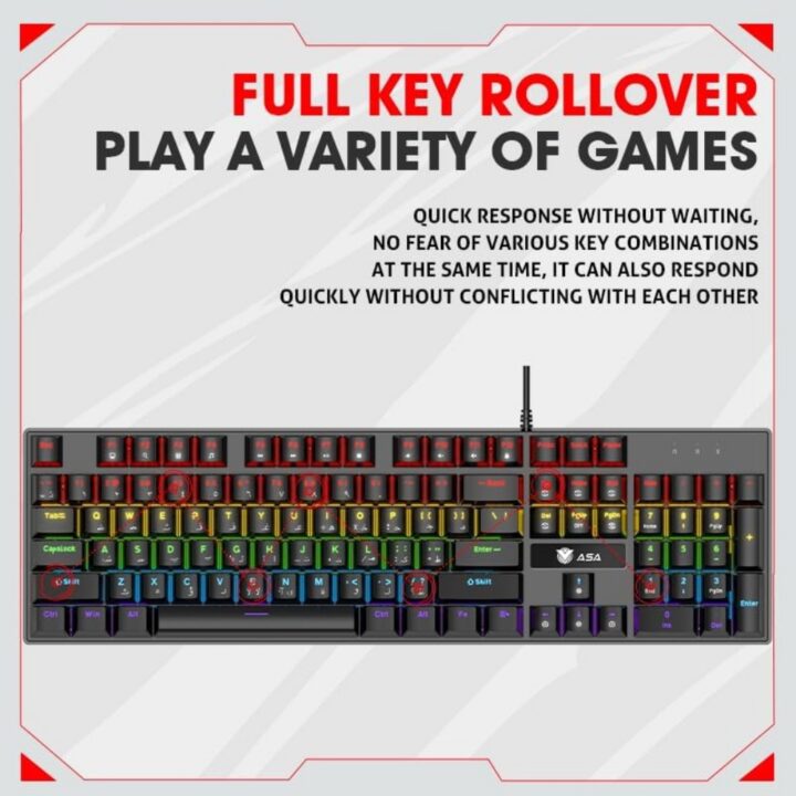 Mechanical Keyboard with Mouse + Mouse Pad TRIPLE LEVEL ASA