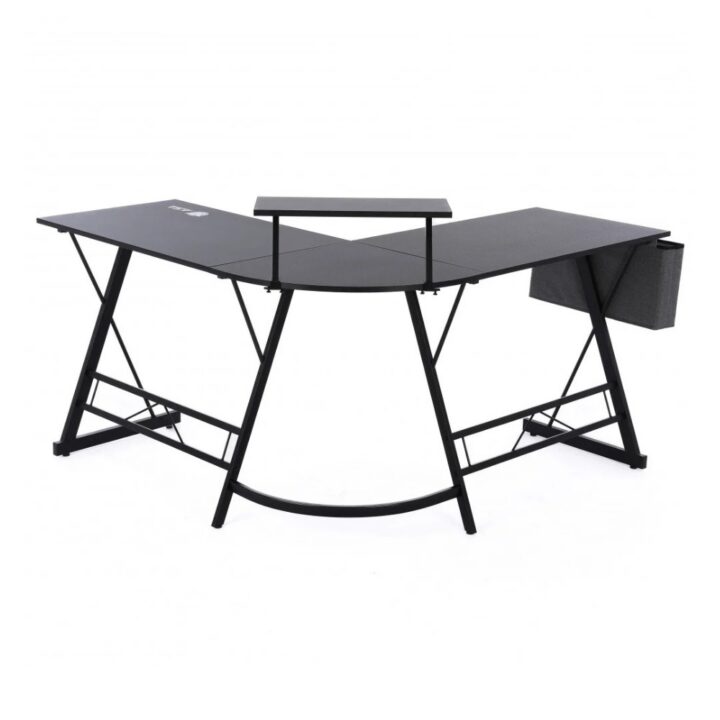 L3 Corner Gaming Table from ASA, Carbon Fiber Surface and Cup Holder