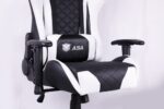 ⁦كرسي قيمنق دايموند ابيض+اسود - CHAIR GAMING DAIMOND ASA WHITE⁩ - الصورة ⁦6⁩