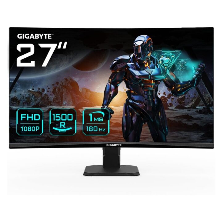 شاشه قيقابايت GIGABYTE MONITOR 27-CURVED-180Hz-1Ms