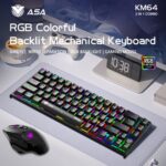 ⁦كيبورد مع ماوس ASA KEYBOARD KM64 MUSE⁩ - الصورة ⁦5⁩