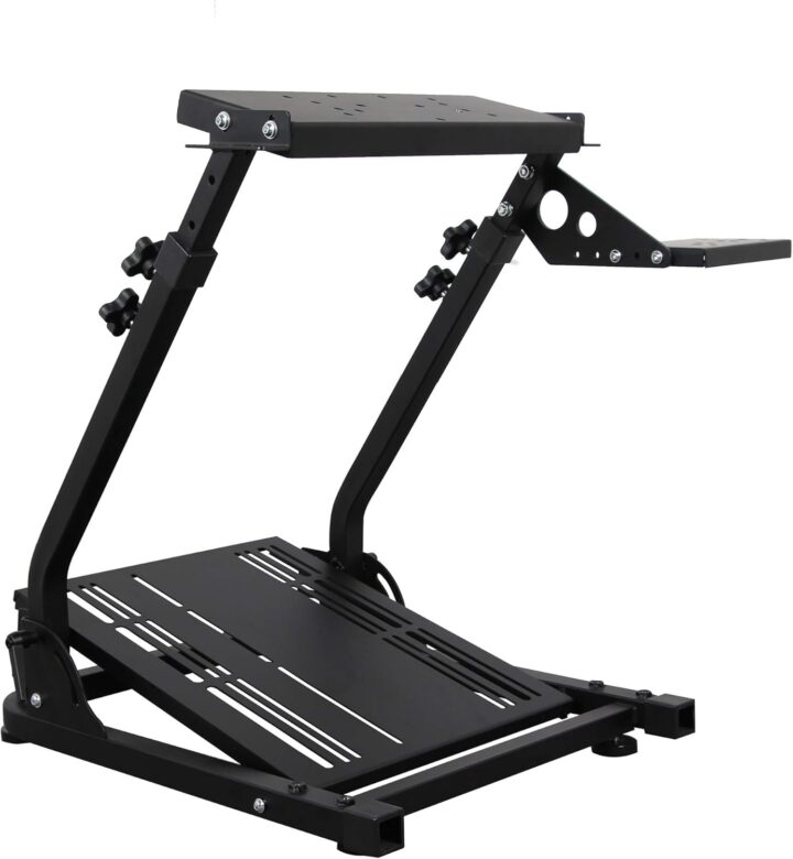 AL3B Adjustable and Foldable Racing Steering Wheel Stand (Black) – Compatible with Logitech G29 & G920 and Thrustmaster T300RS