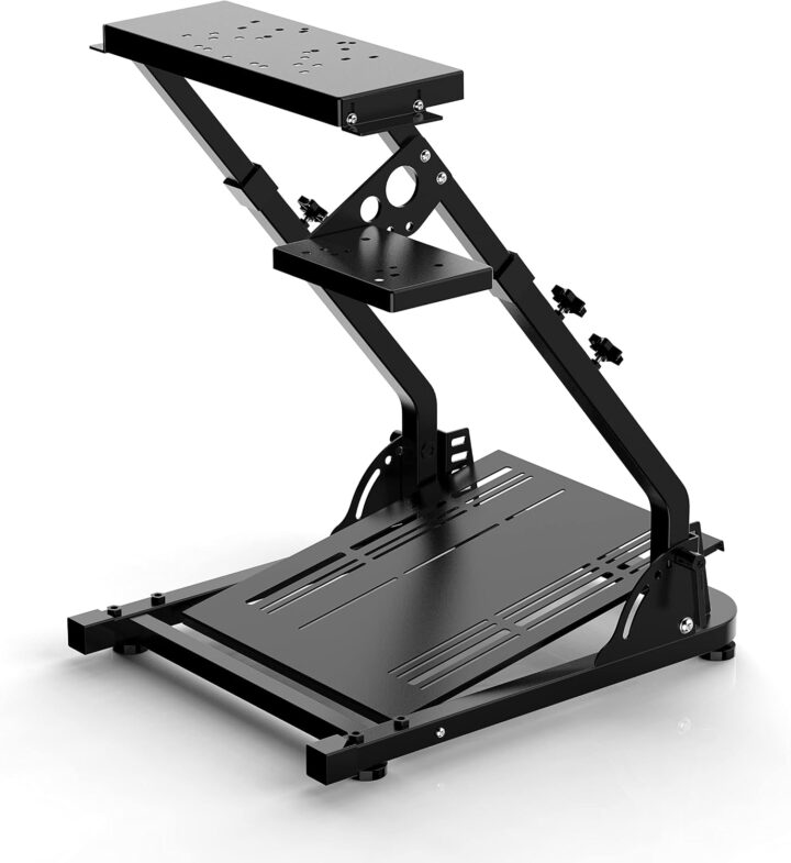 AL3B Adjustable and Foldable Racing Steering Wheel Stand (Black) – Compatible with Logitech G29 & G920 and Thrustmaster T300RS