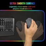 ⁦ماوس باد اسود با اضاءة ليد - Black mouse pad with LED lighting⁩ - الصورة ⁦5⁩