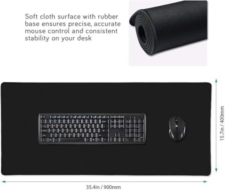ماوس باد اسود كامل -Black mouse pad