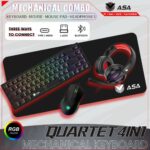 ⁦كيبورد ميكانيكي لاسلكي + ماوس + سماعة + ماوس باد - QUARTET 4IN1 RGB AS⁩ - الصورة ⁦8⁩