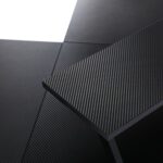 ⁦طاوله زاويه مكتبيه وقيمنق على شكل حرف L بسطح كاربون فايبر من ASA موديل L1⁩ - الصورة ⁦7⁩