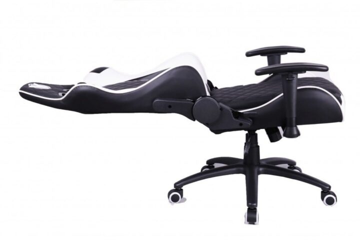 White + Black Diamond Gaming Chair - CHAIR GAMING DAIMOND ASA WHITE