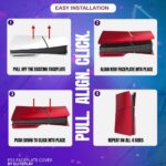 كفر غطاء بلايستيشن COVER PS5 SLIM RED - Image 3