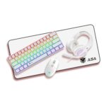 كيبورد ميكانيكي سلكي + ماوس + سماعة + ماوس باد - NEXTIP 4IN1 RGB ASA