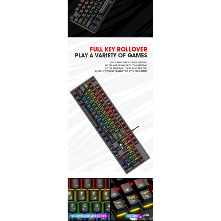 Mechanical Keyboard with Mouse + Mouse Pad TRIPLE LEVEL ASA