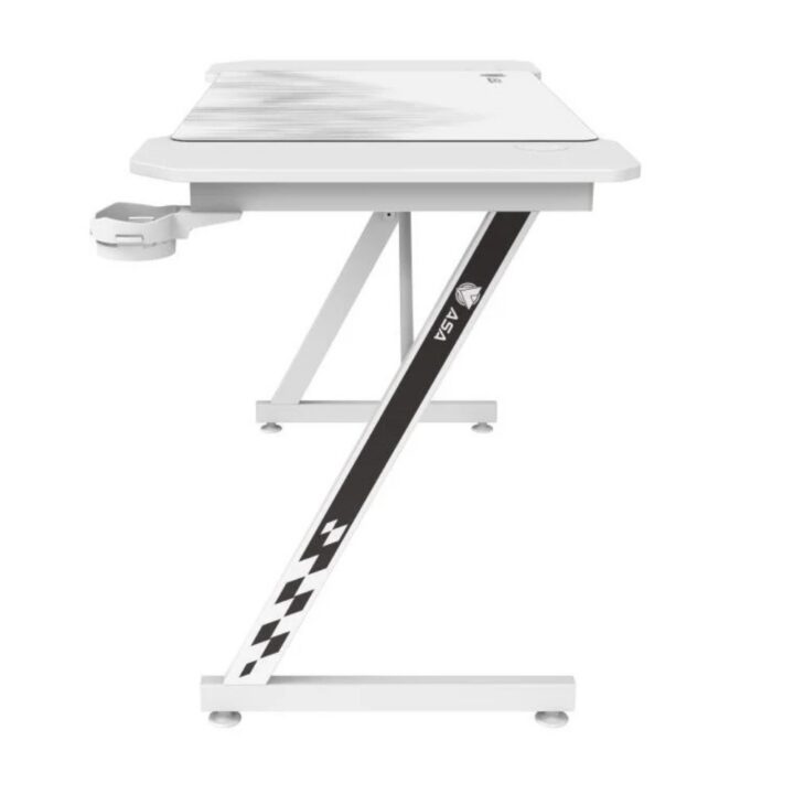 Gaming Desk with Mouse Pad Model Z from ASA, All White