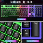 ⁦كيبورد سلكي + ماوس + سماعة + ماوس باد - T100 4IN1 RGB TESO⁩ - الصورة ⁦2⁩