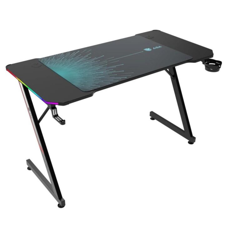 ASA Ultra Gaming Desk with Mouse Pad and RGB Lighting