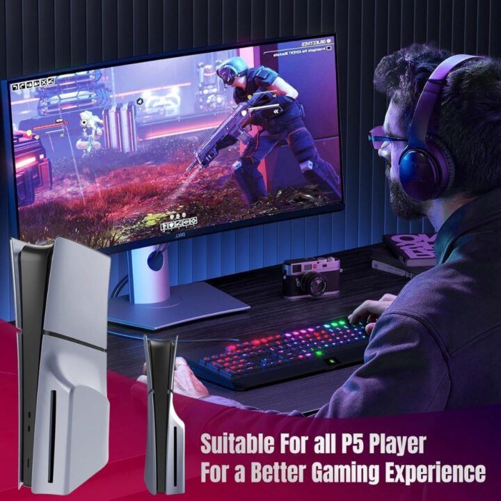 كفر غطاء بلايستيشن COVER PS5 SLIM SILVER