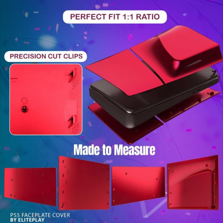 كفر غطاء بلايستيشن COVER PS5 SLIM RED