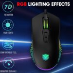 ⁦كيبورد ميكانيكي لاسلكي + ماوس + سماعة + ماوس باد - QUARTET 4IN1 RGB AS⁩ - الصورة ⁦9⁩