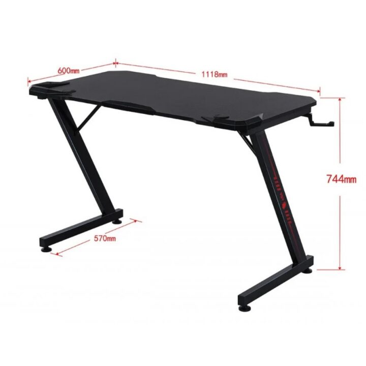 Gaming Desk with Mouse Pad Model Z from ASA, All White