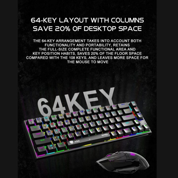 ASA KEYBOARD KM64 MOUSE Combo