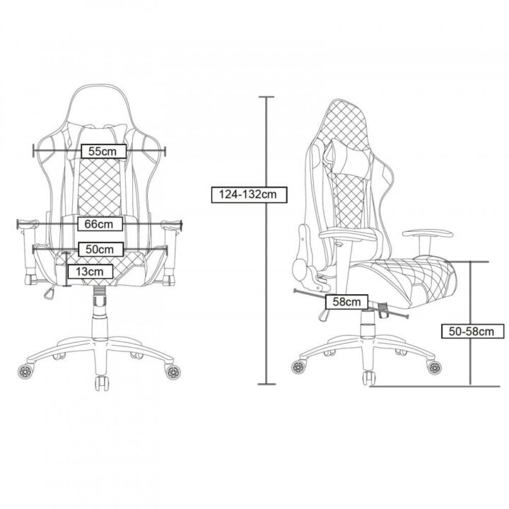 Complete Black Diamond Gaming Chair - CHAIR GAMING DAIMOND ASA BLACK