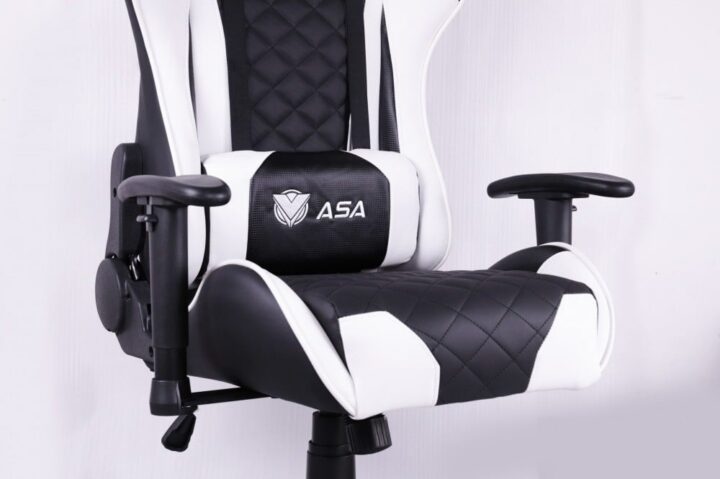 كرسي قيمنق دايموند ابيض+اسود - CHAIR GAMING DAIMOND ASA WHITE