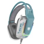 ⁦سماعه يو اس بي محيطي - ASA A80 HEADEST GAMING GREEN⁩ - الصورة ⁦4⁩