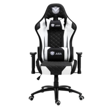 كرسي قيمنق دايموند ابيض+اسود - CHAIR GAMING DAIMOND ASA WHITE