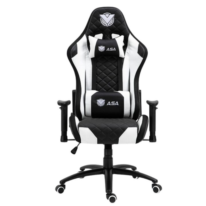 كرسي قيمنق دايموند ابيض+اسود - CHAIR GAMING DAIMOND ASA WHITE