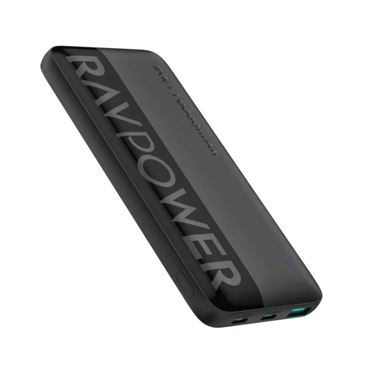 بنك طاقة RAVPower RP-PB1228 PD Pioneer بسعة 10000 مللي أمبير في الساعة وقوة 20 واط - لون أسود