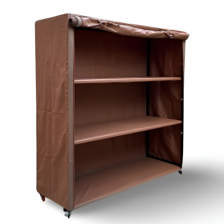 Portable, multi-purpose storage unit on wheels for trips