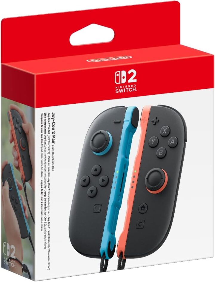 زوج وحدات تحكم Joy-Con لجهاز Nintendo Switch 2 (يسار/يمين) باللونين الأزرق والأحمر (نسخة المملكة العربية السعودية)