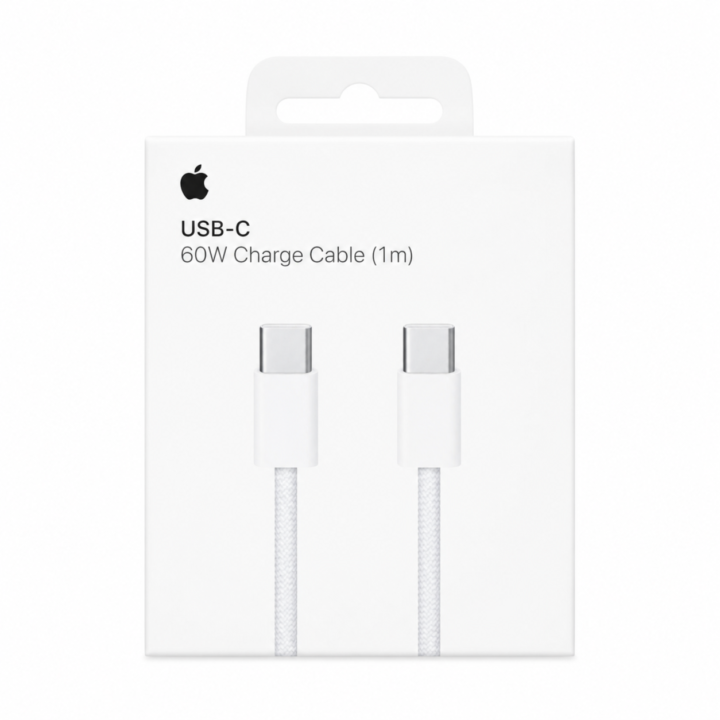 كيبل شحن USB-C بطول 1 متر 60واط بتصميم منسوج من ابل,​​​​​​ أصلي
