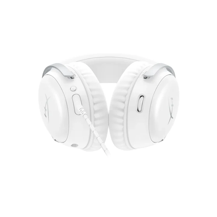 HyperX Cloud III Wired Gaming Headset for PC, PS5, and Xbox Series X|S – 53mm Angled Drivers, DTS Technology, Memory Foam Ear Cushions, Durable Frame, Ultra-Clear 10mm Microphone, USB-C/USB-A/3.5mm Connectivity – White