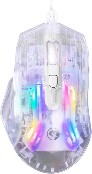 ماوس قيمنق مارفو سلكي دقة تصل إلى 7200 نقطة في البوصة 7 أزرار إضاءة خلفية RGB معدل استجابة يصل إلى 125 هرتز M413