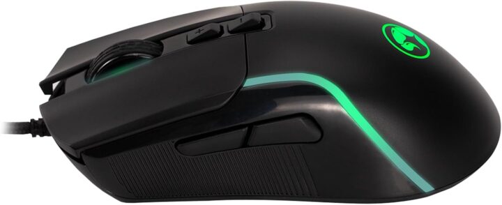 ماوس الألعاب السلكي مارفو M292 WH CAPO 20 ابيض 8000 نقطة في البوصة 6 مستويات لضبط الدقة سطح مانع للانزلاق كابل مضفر متين