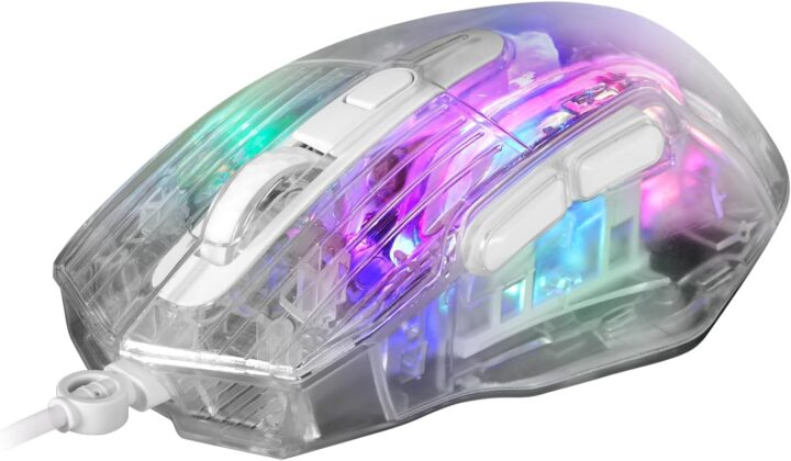 ماوس قيمنق مارفو سلكي دقة تصل إلى 7200 نقطة في البوصة 7 أزرار إضاءة خلفية RGB معدل استجابة يصل إلى 125 هرتز M413