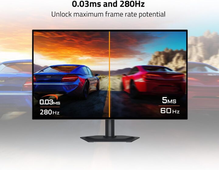 شاشة العاب GIGABYTE MO27Q2A، مقاس 27 بوصة بتقنية QD-OLED، بدقة QHD، ومعدل تحديث 280 هرتز، ووقت استجابة 0.03 مللي ثانية، وتقنية AMD FreeSync Premium Pro وNVIDIA G-Sync | MO27Q2A